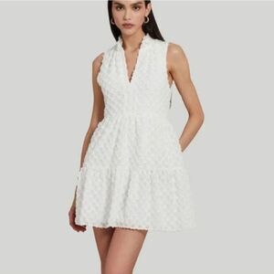 Amanda Uprichard Connolly Dress Split V Neck Sleeveless Midi Dress SMALL NWT